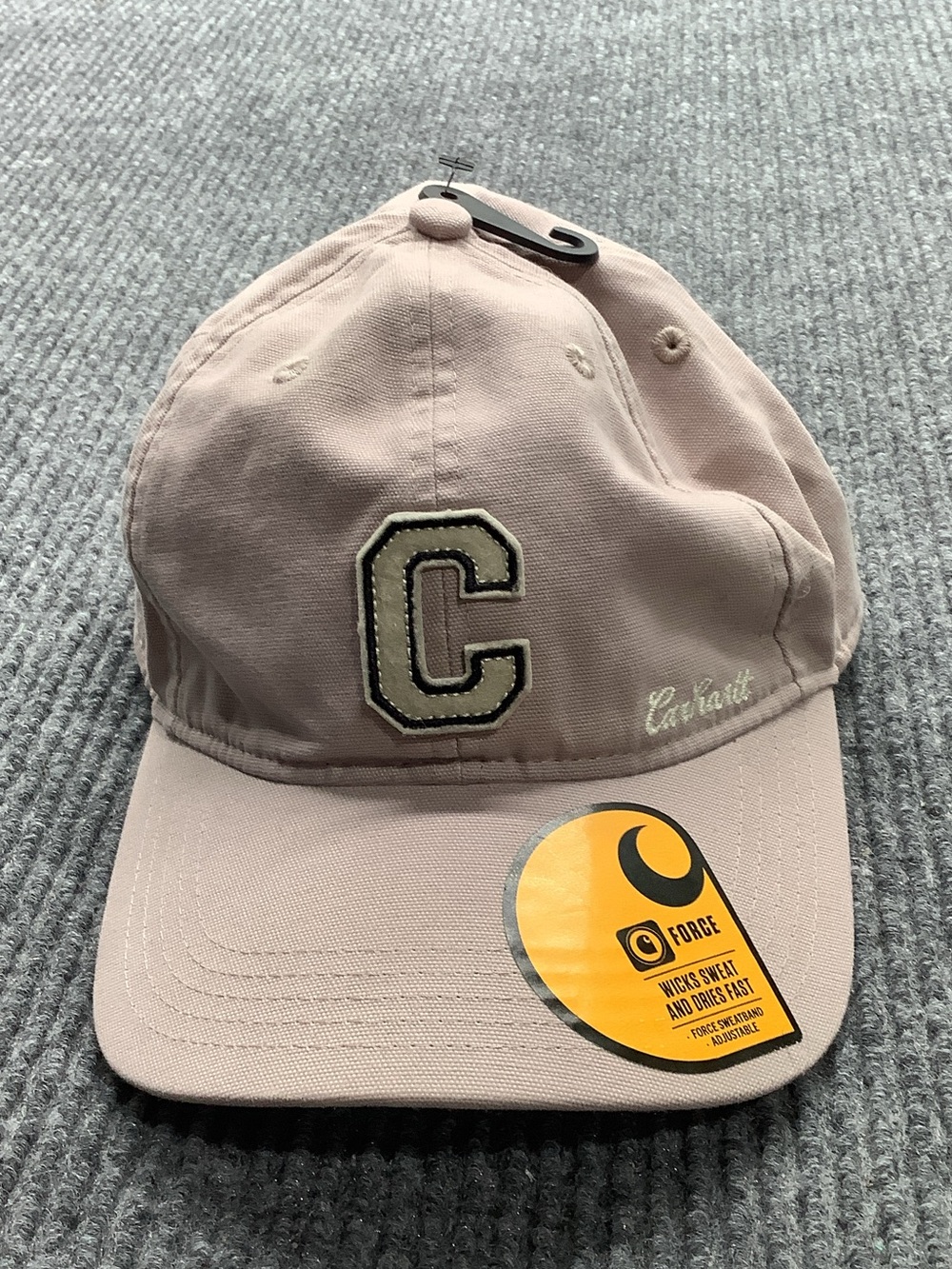 Carhartt Pink Baseball Cap with Tan 'C' Patch